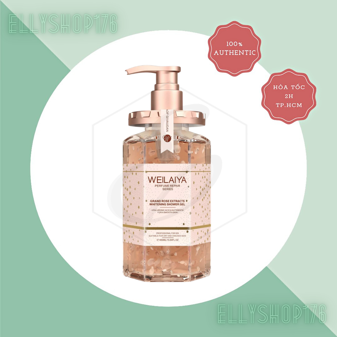 Sữa Tắm Trắng Da Cánh Hoa Hồng Weilaiya Grand Rose Extracts Whitening Shower Gel - 450ml